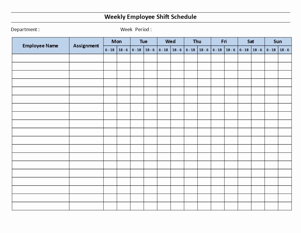 12 Hour Schedule Template Unique Employee Shift Schedule Template Example Of Spreadshee