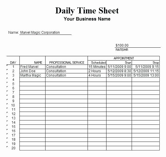 15 Minute Schedule Template Fresh Daily Calendar Template 15 Minute Increments