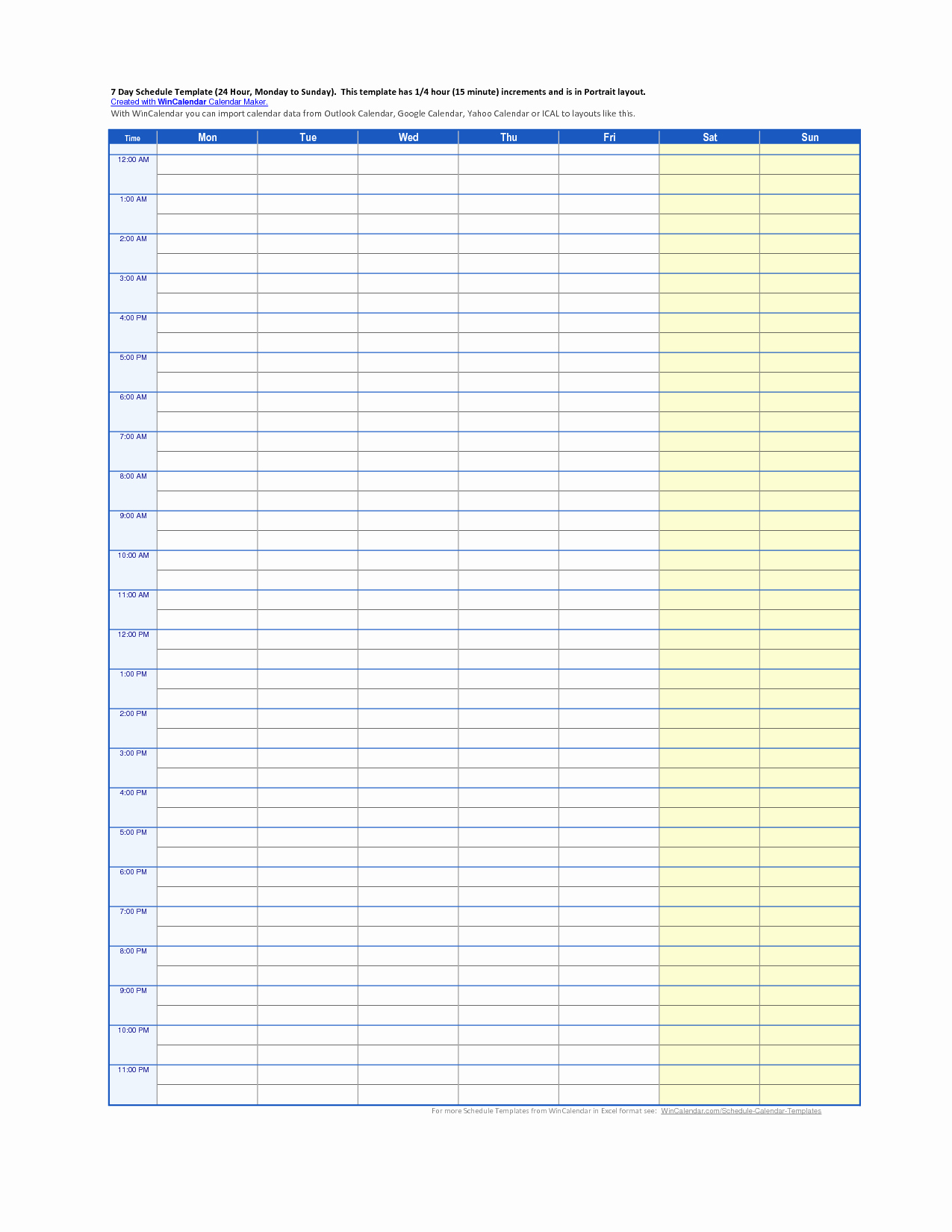 15 Minute Schedule Template Lovely 8 Best Of Free Printable Daily Schedule 15 Minute
