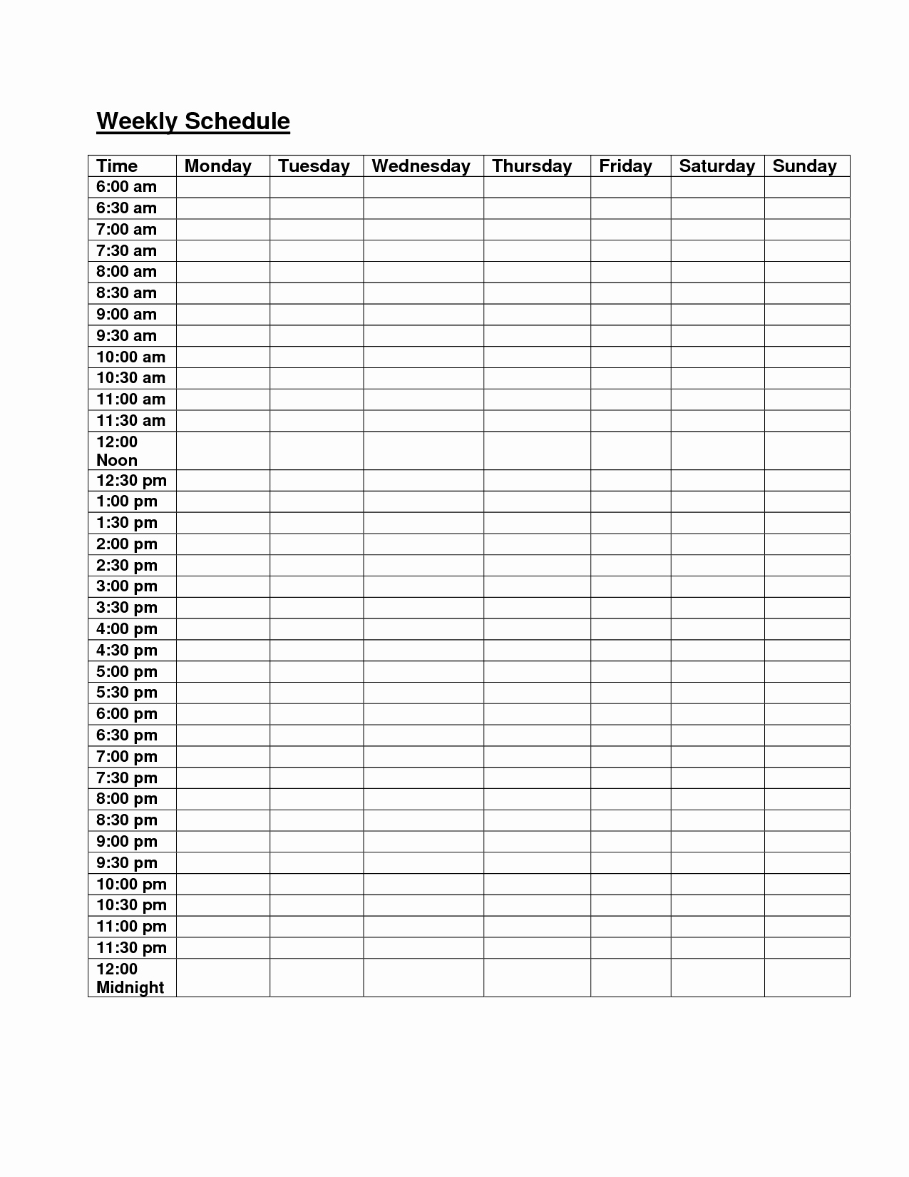 15 Minute Schedule Template Unique Printable Daily Planner with 15 Minute Intervals