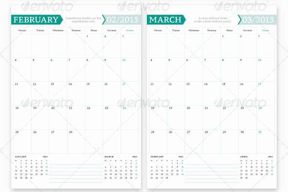 20 beautiful indesign calendar templates