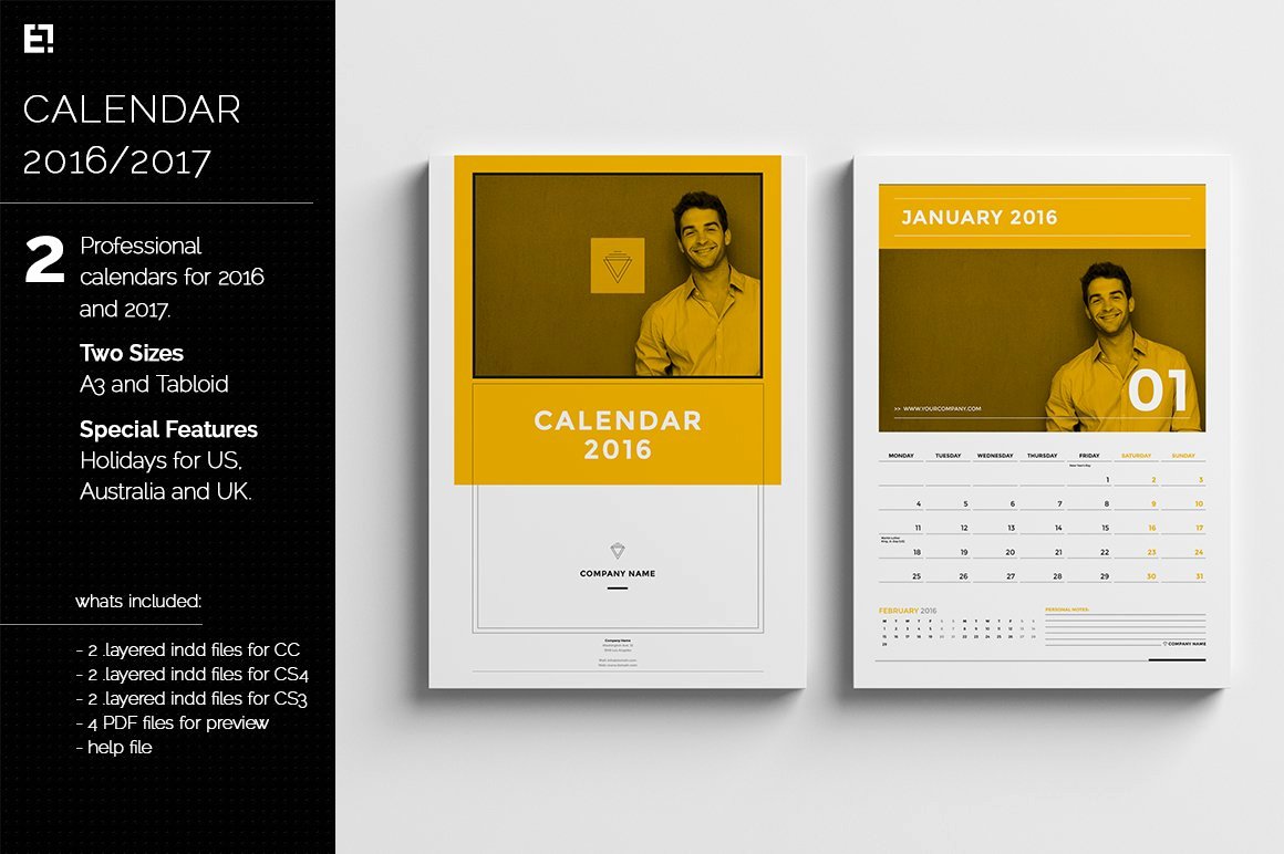 2016 Calendar Template Indesign Luxury Calendar Templates for 2016 2017 Templates Creative