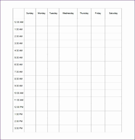 24 Hr Schedule Template Beautiful Work Schedule Template Free Daily Monthly 24 Hour Roster