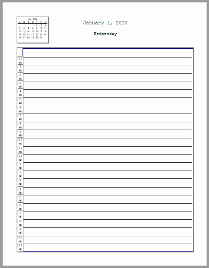 24 Hr Schedule Template New 24 Hour Daily Tracker Planner Free to Print Pdf