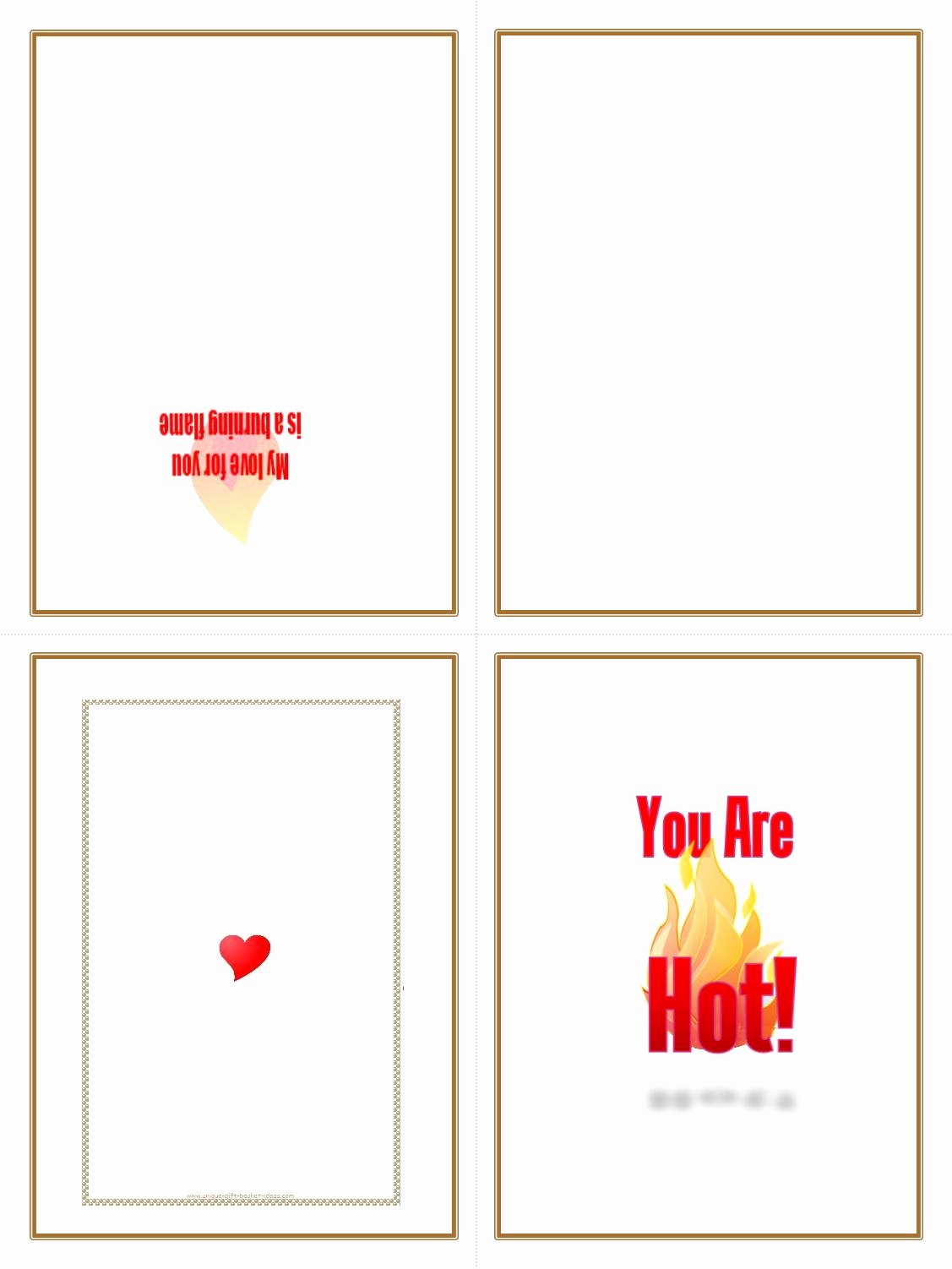 4 Fold Card Template Beautiful Valentine Gift Ideas