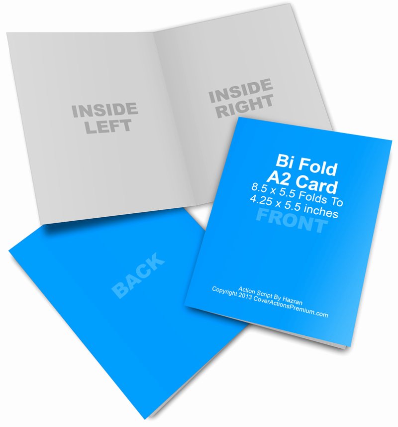4 Fold Card Template Unique A2 Bi Fold Card Mockup Cover Actions Premium