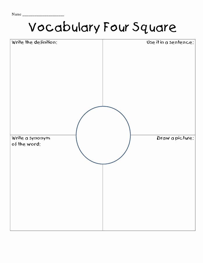 4 Square Writing Template Awesome Four Square Writing Template First Grade Four Square