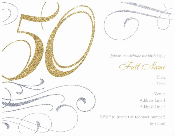 50th Birthday Invitation Template Fresh 50th Birthday Invitation Templates Free Printable
