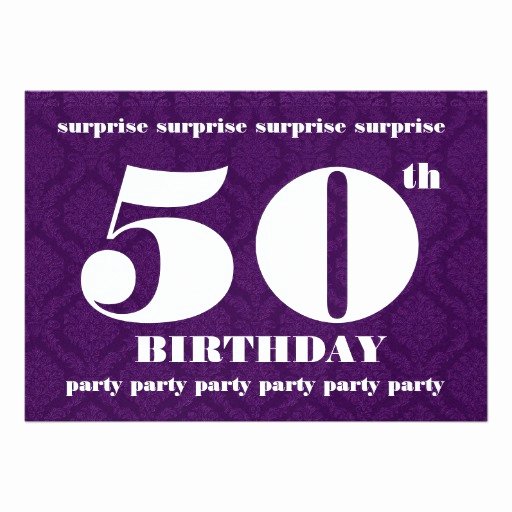 50th Birthday Invitation Template Luxury 50th Surprise Birthday Party Template Royal Purple 5&quot; X 7