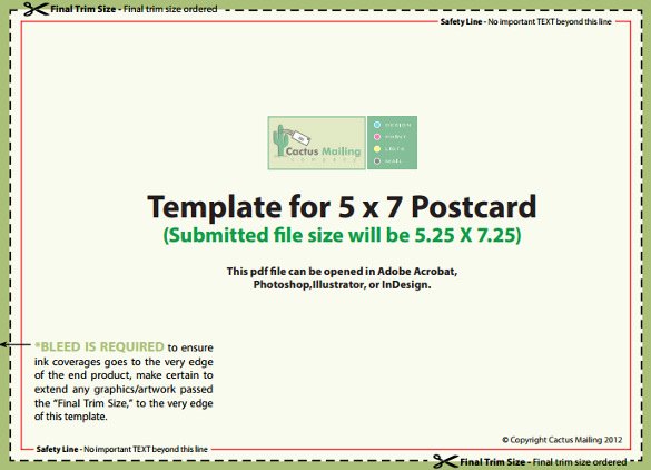 5x7 Postcard Mailing Template Beautiful 18 5×7 Postcard Templates – Free Sample Example format