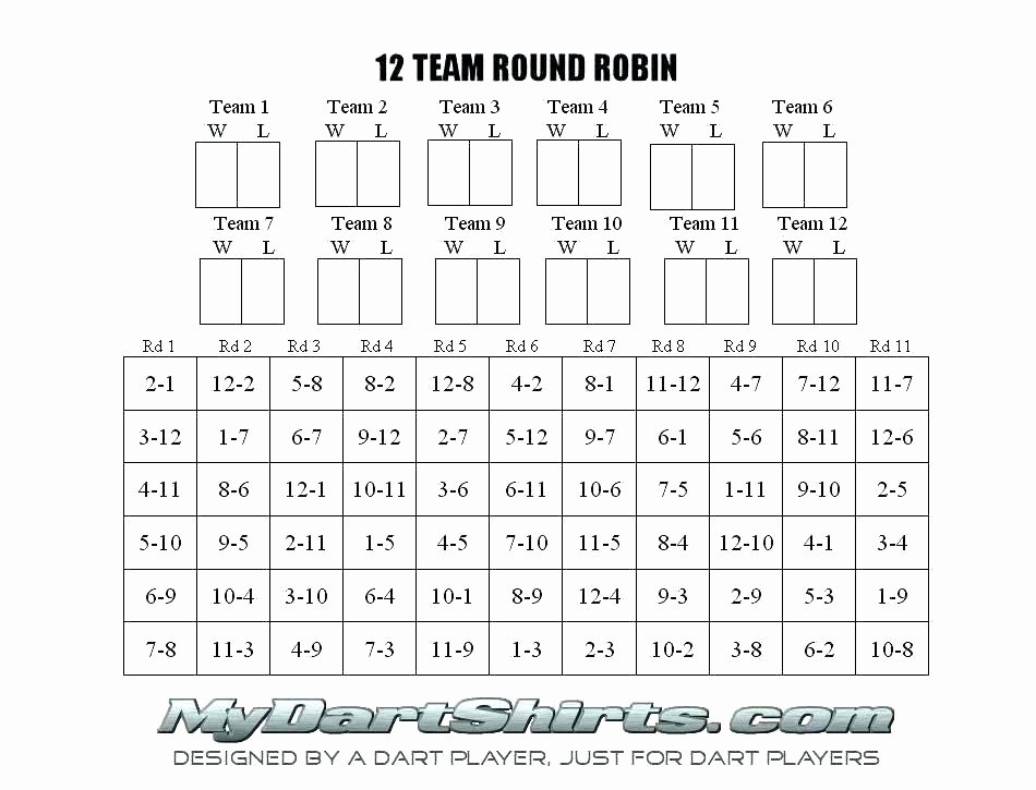 8 Team Schedule Template Awesome 8 Team Schedule Template 8 Team League Schedule Template 4