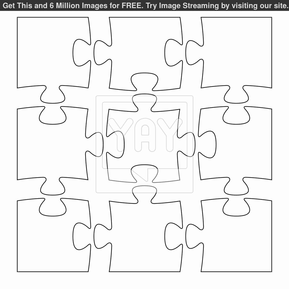 9 Piece Puzzle Template Awesome Royalty Free Vector Of isolated Puzzle Pieces