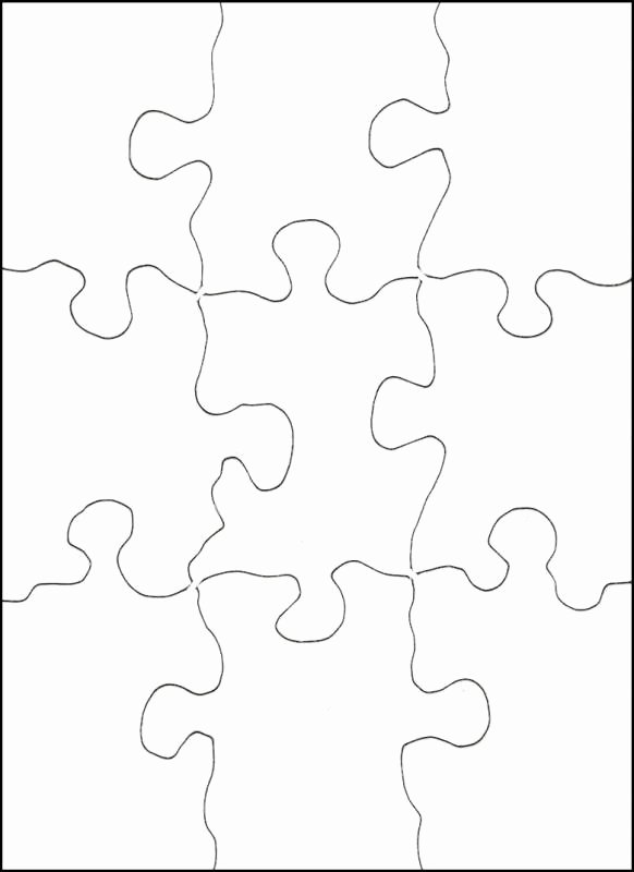 9 Piece Puzzle Template Beautiful 8 Best Of Printable Blank Jigsaw Puzzles