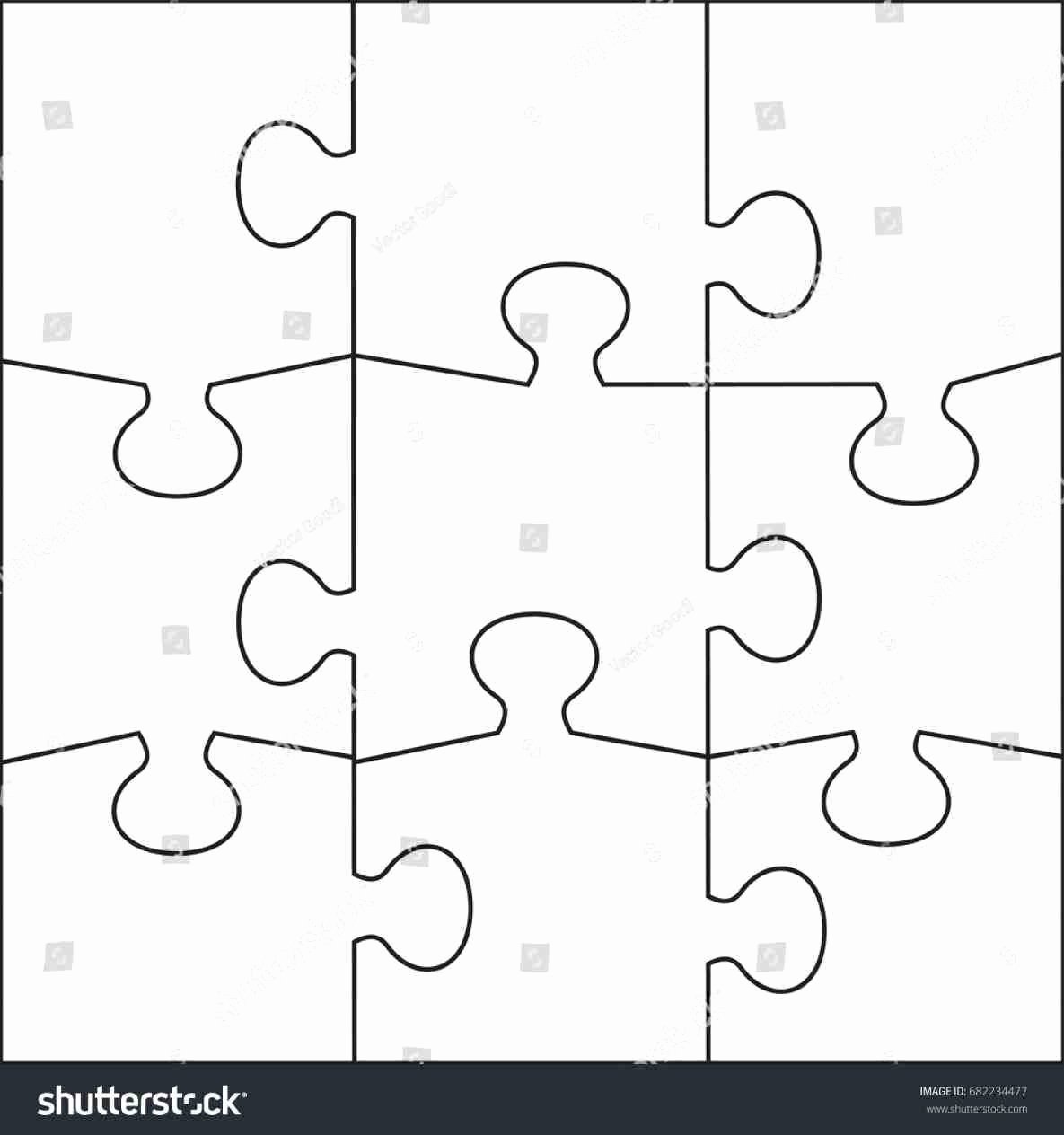 9 Piece Puzzle Template Elegant 9 Piece Jigsaw Puzzle Template