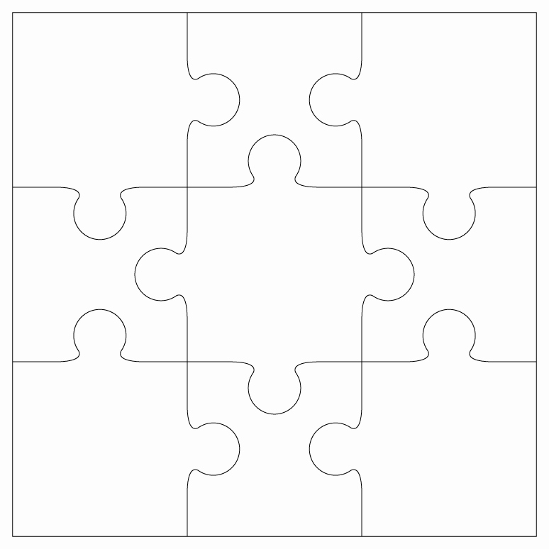 9 Piece Puzzle Template Inspirational Blank Jigsaw Puzzle Template