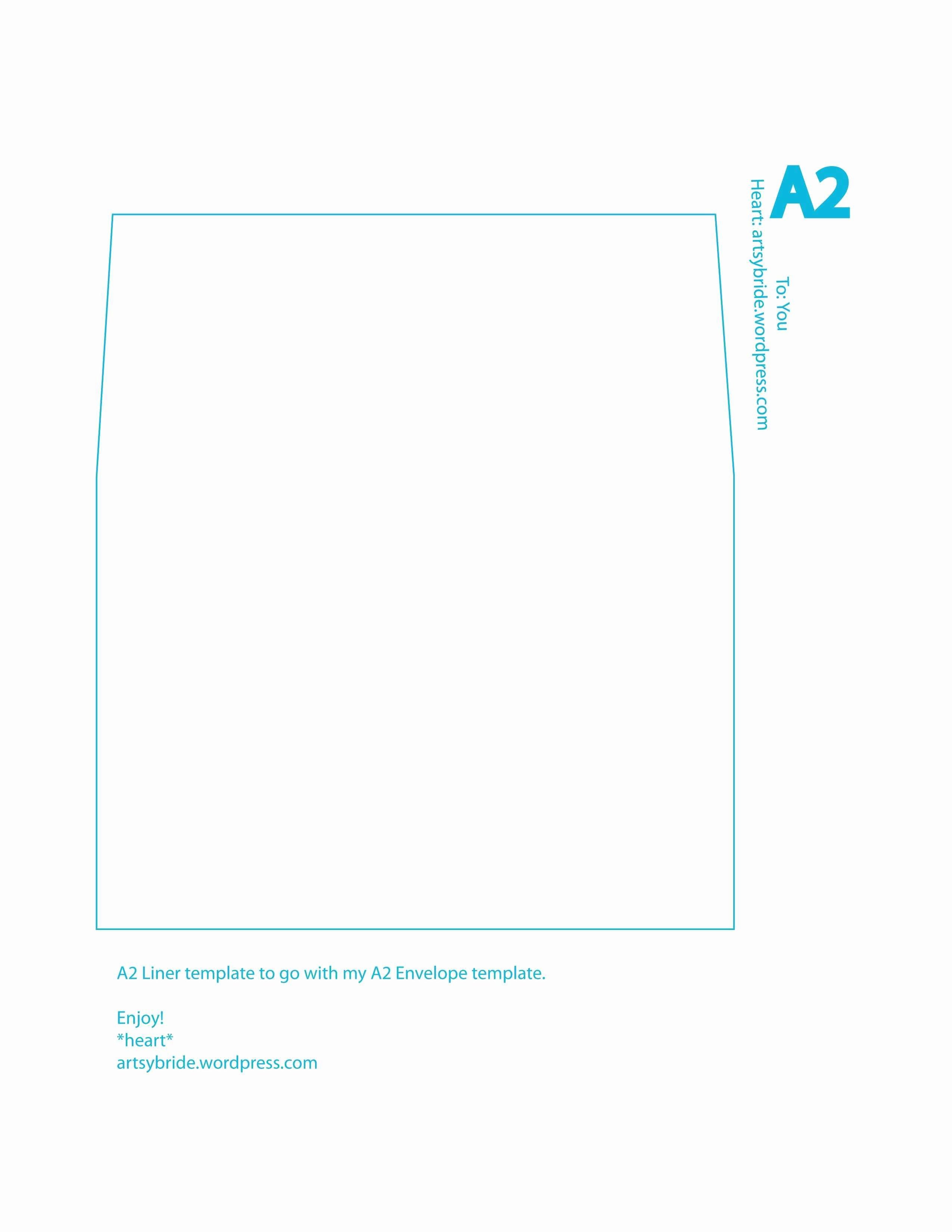 A7 Envelope Template Word Beautiful Best A7 Envelope Liner Template Download