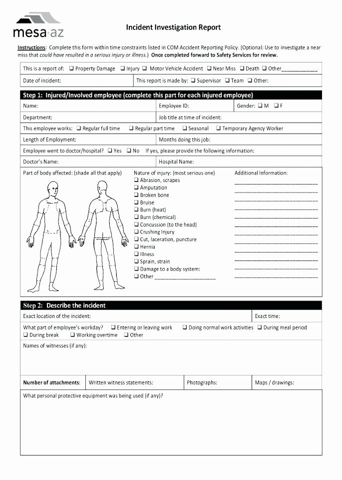 Accident Investigation form Template Inspirational Accident Investigation Report Template – Flybymedia
