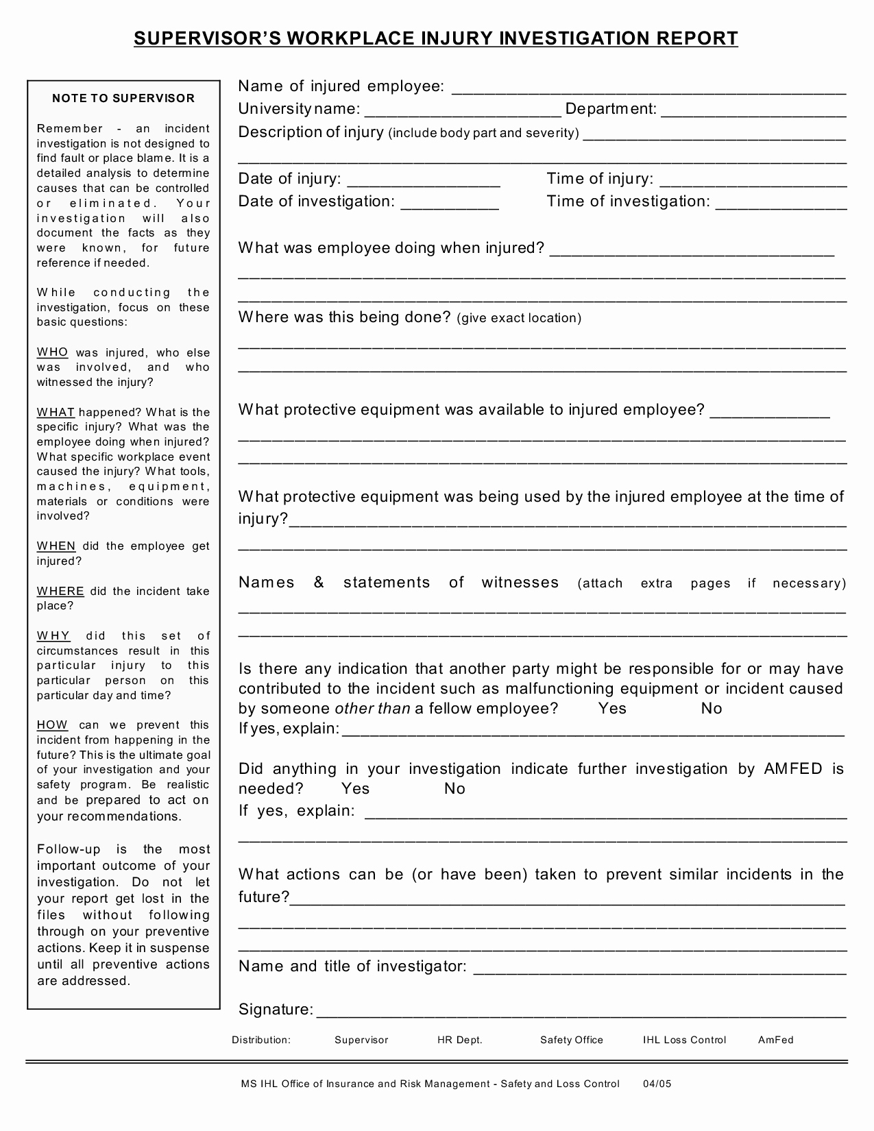 Accident Investigation form Template Inspirational Best S Of Accident Investigation Report Template