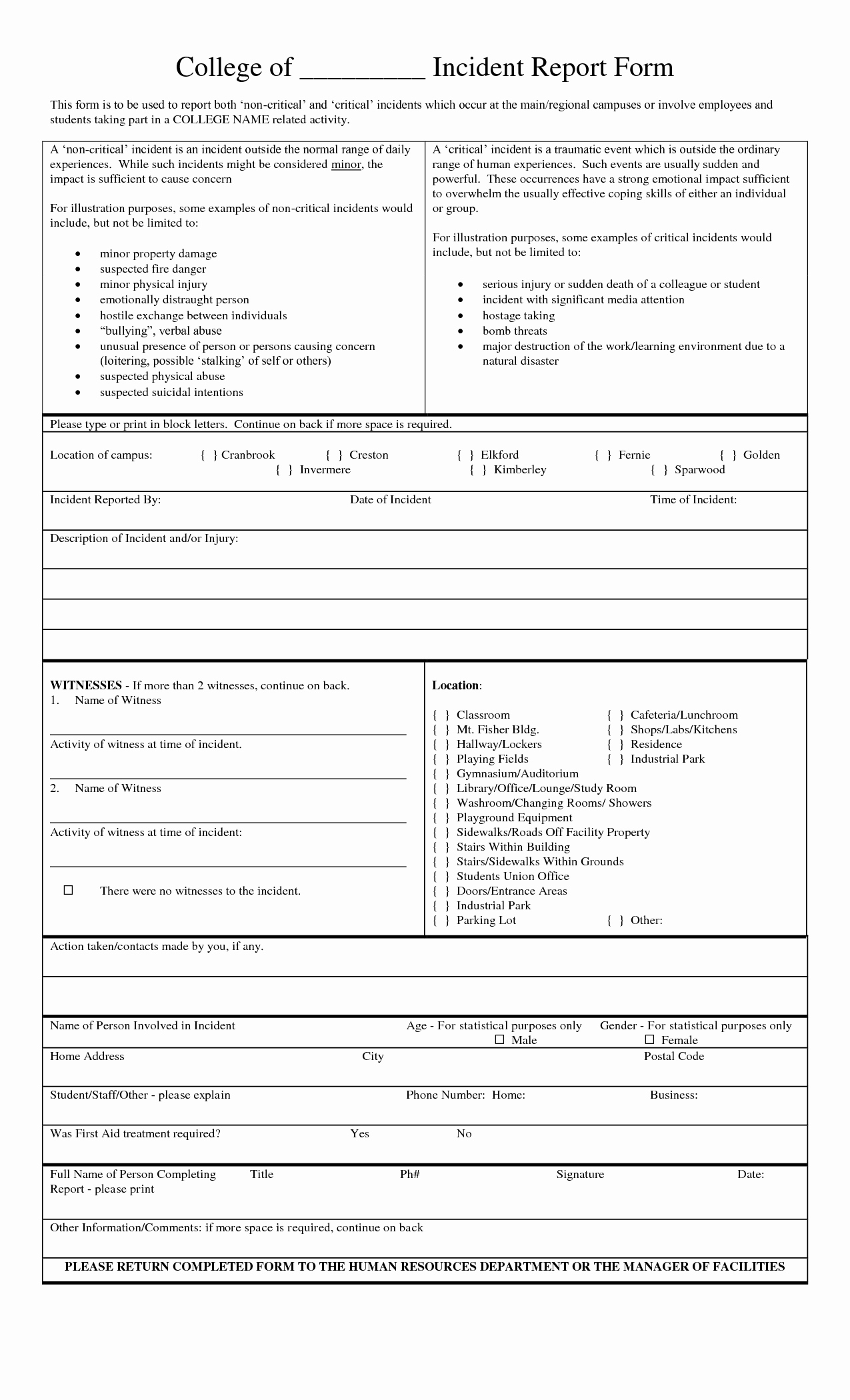 Accident Investigation form Template New Best S Of Accident Investigation Report Template
