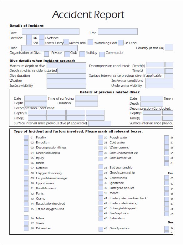 Accident Report form Template Best Of Accident Report Template 10 Free Word Pdf Documents