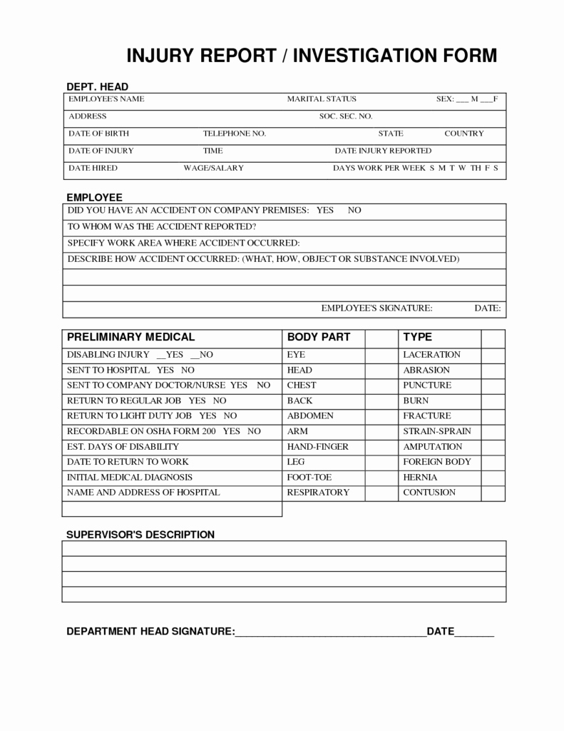 Accident Report form Template Fresh Samples and Templates formated