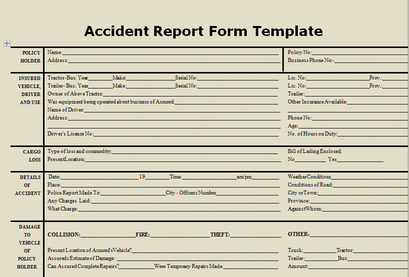 Accident Report form Template Luxury Download Accident Report form Template Microsoft Excel