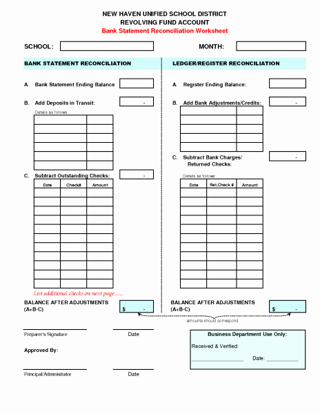 Account Reconciliation Template Excel Fresh Bank Reconciliation Template