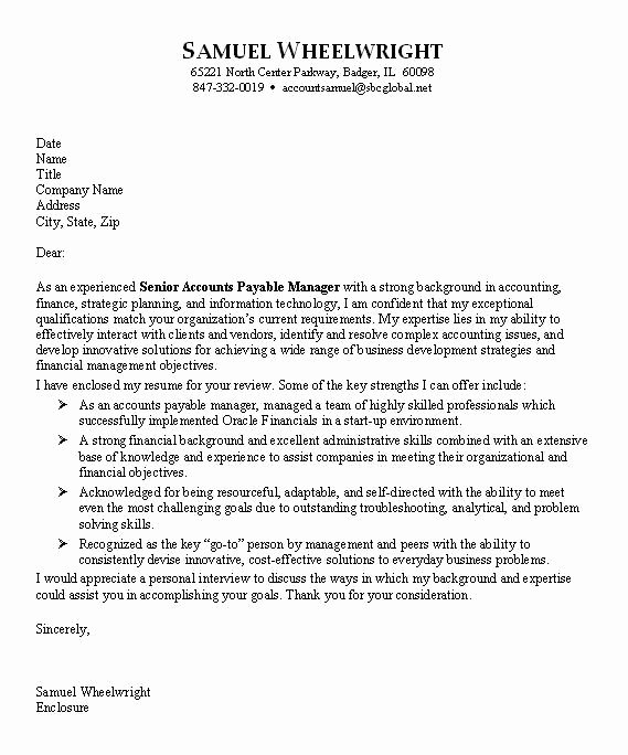 Accounting Cover Letter Template Unique Sample Cover Letters for Employment