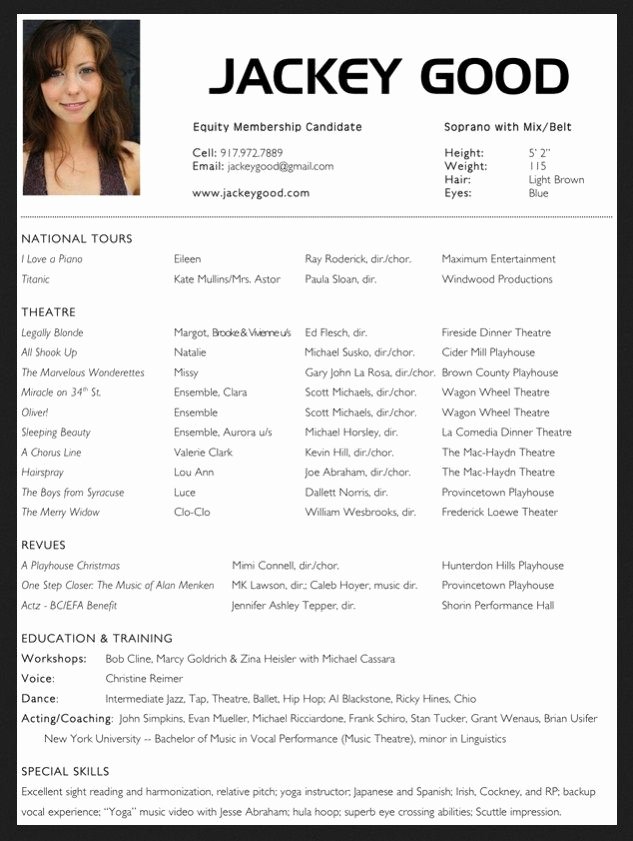 Acting Resume Template Word Inspirational Best 25 Acting Resume Template Ideas On Pinterest