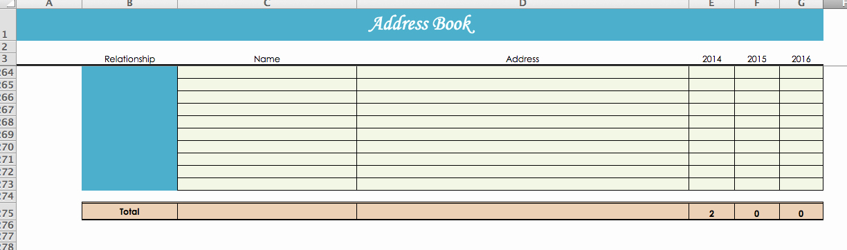 Address Book Template Excel Awesome Laura S Plans Easy Excel Address Book Template