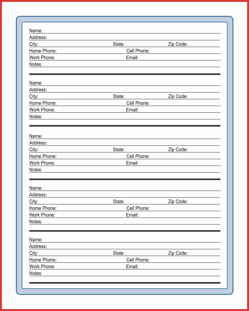 Address Book Template Excel Fresh Address Book Templates Simple Printable Excel Template