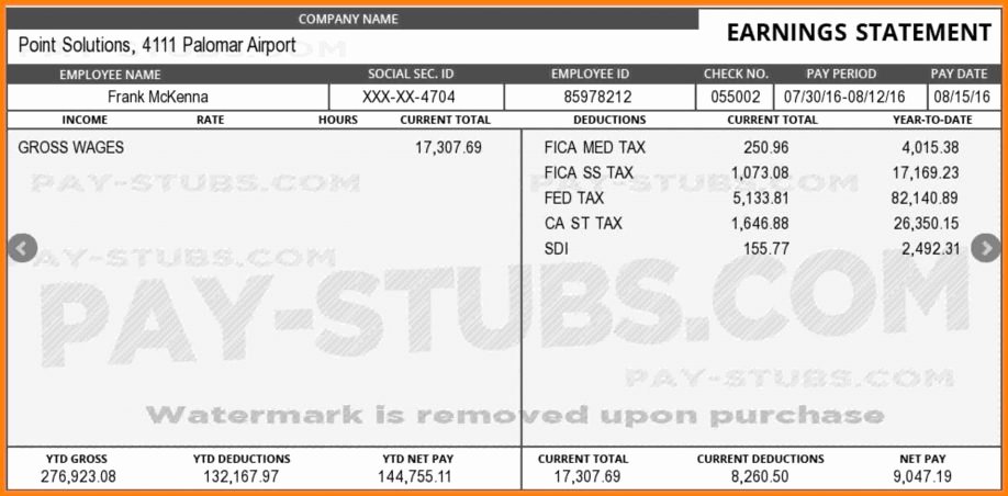 Adp Check Stub Template Elegant Adp Pay Stub Example Best Template Subway Check Stubs
