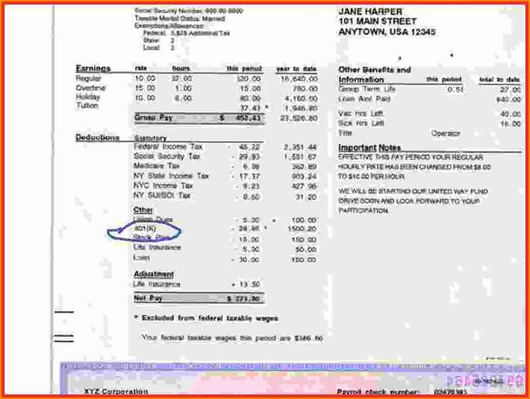 Adp Check Stub Template Lovely 12 Adp Pay Stubs Template