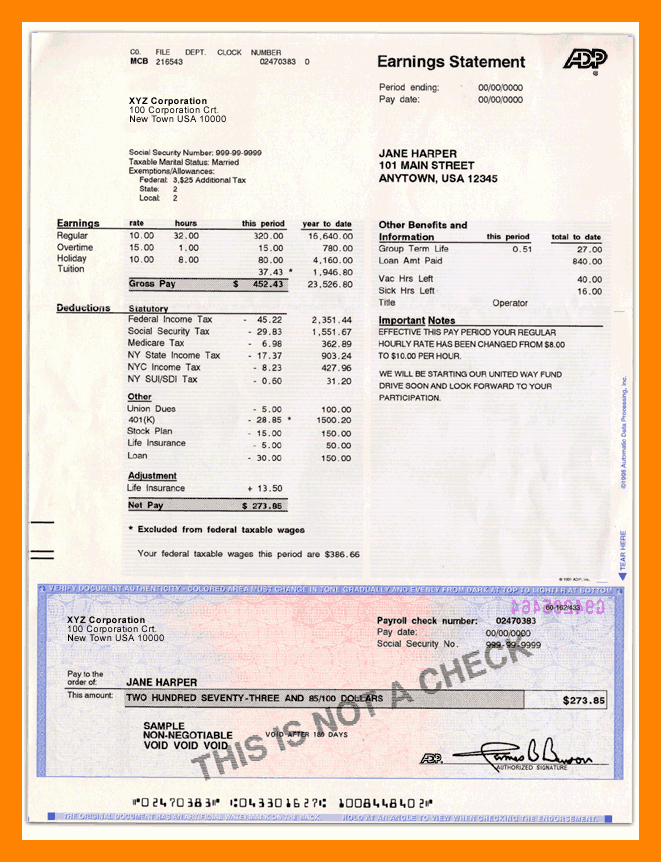 Adp Check Stub Template Unique Adp Pay Stub P Pay Stub Example Adp Pay Statement Adp