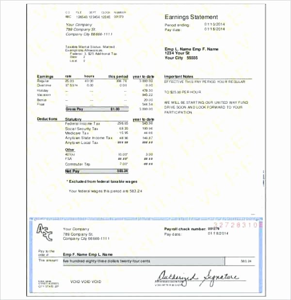 Adp Earnings Statement Template Best Of Earnings Statement Template Free Adp Printable In E