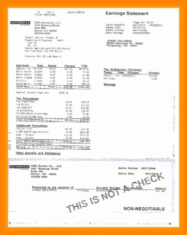 Adp Earnings Statement Template Lovely 15 Adp Earnings Statement