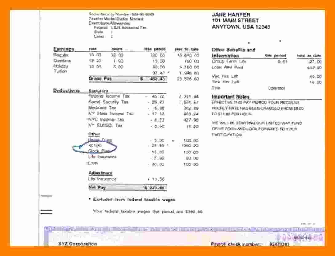 Adp Pay Stub Template Awesome 9 Adp Paystub Template