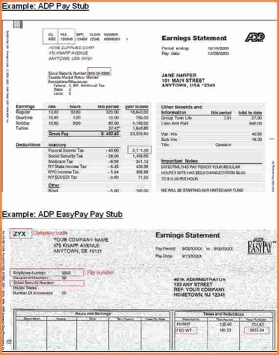 Adp Pay Stub Template Elegant Fake Adp Pay Stub Adp Payroll Services Check Stubs Port by