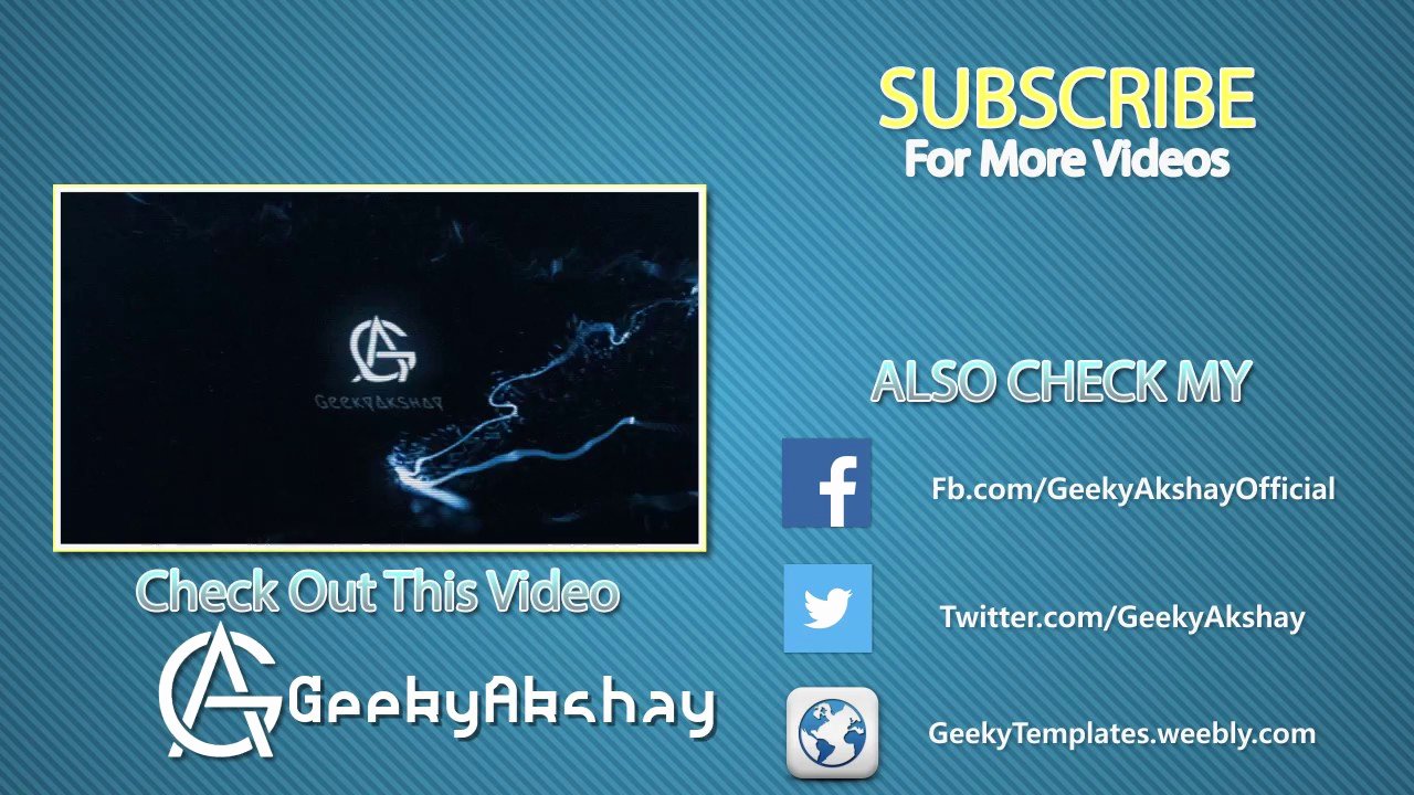 After Effect Outro Template Elegant Simple Outro Template for Youtube Free 6