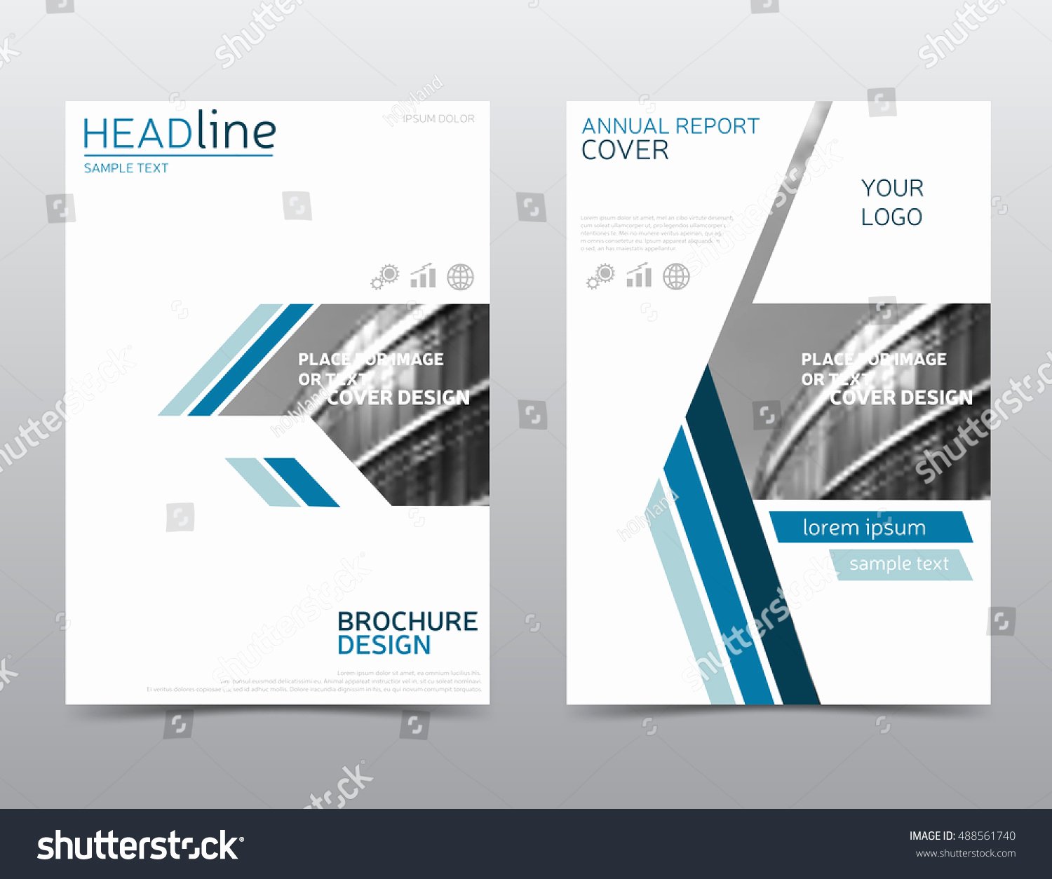 Annual Report Design Template Elegant Annual Report Cover Brochure Design Flyer Stock Vector