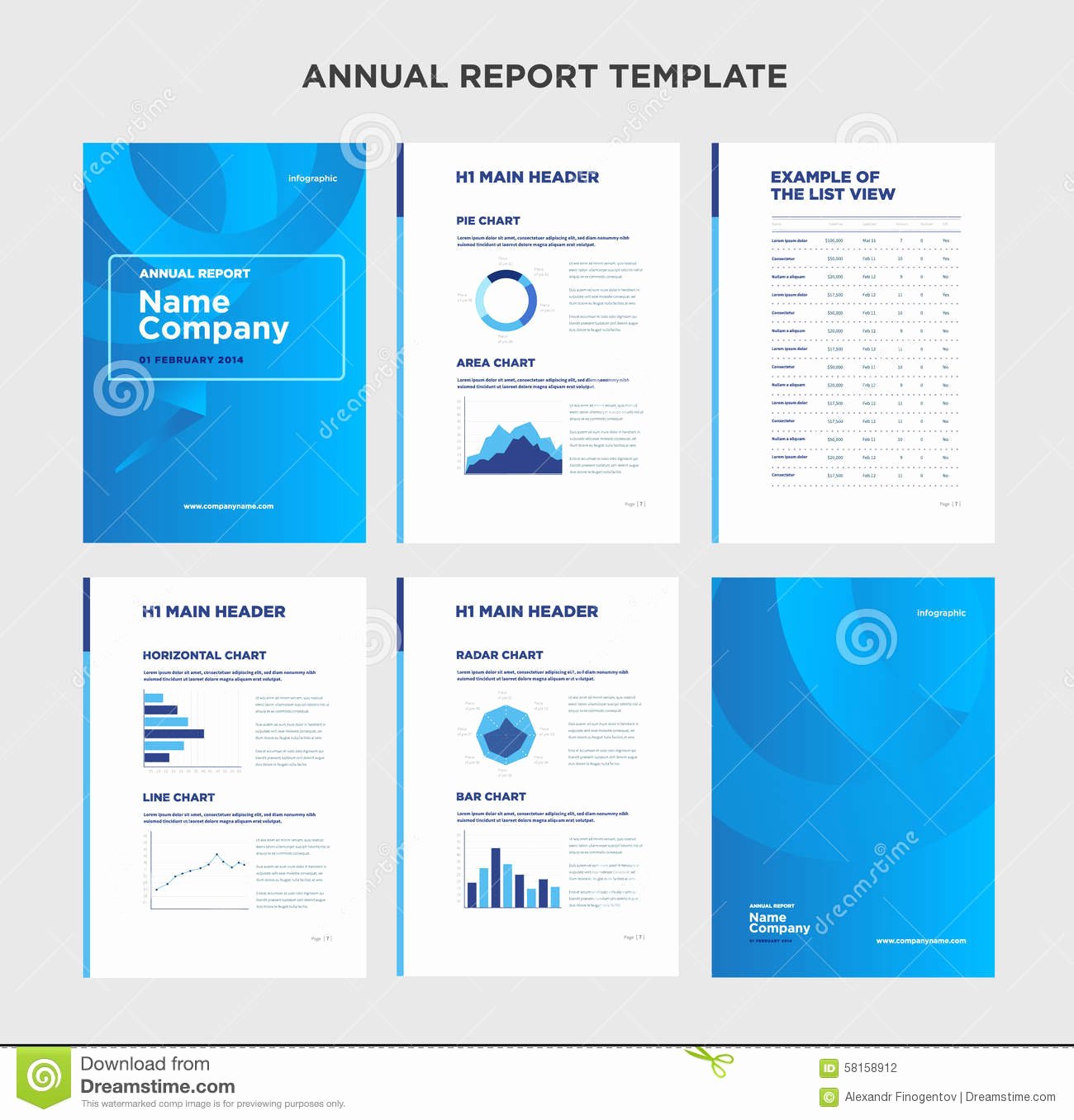 Annual Report Design Template Elegant Annual Report Template with Cover Design and Infographic