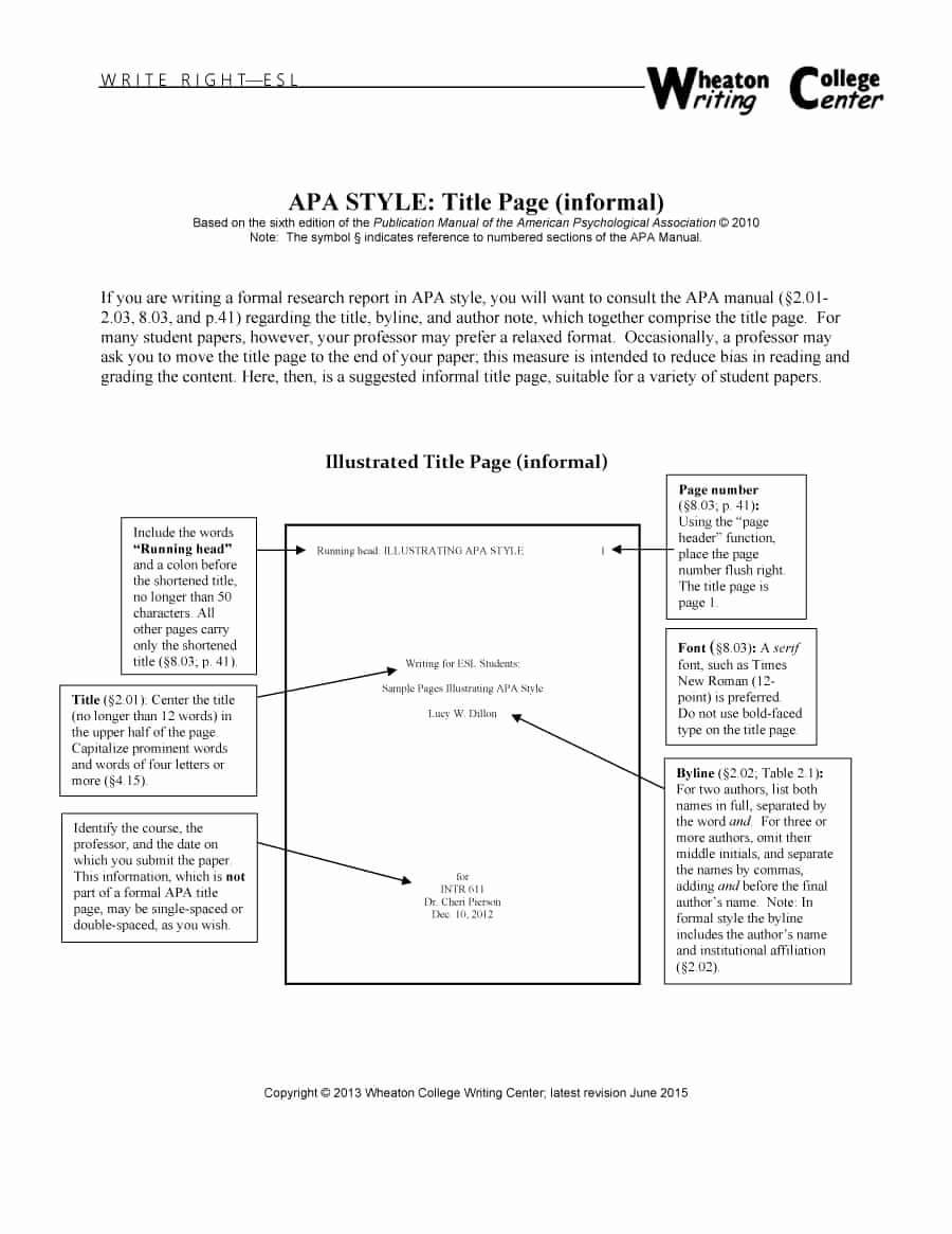 Apa format Template Download Lovely 40 Apa format Style Templates In Word &amp; Pdf