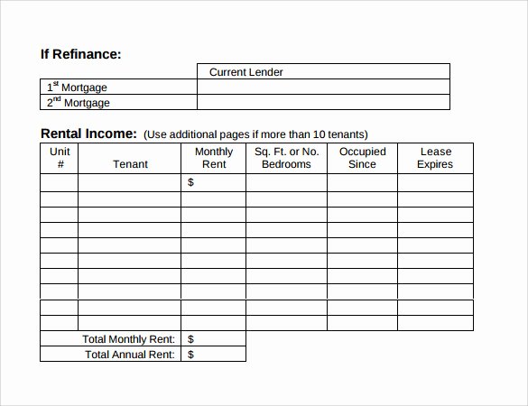 Apartment Rent Roll Template Lovely 14 Rent Roll form Templates – Pdf Word