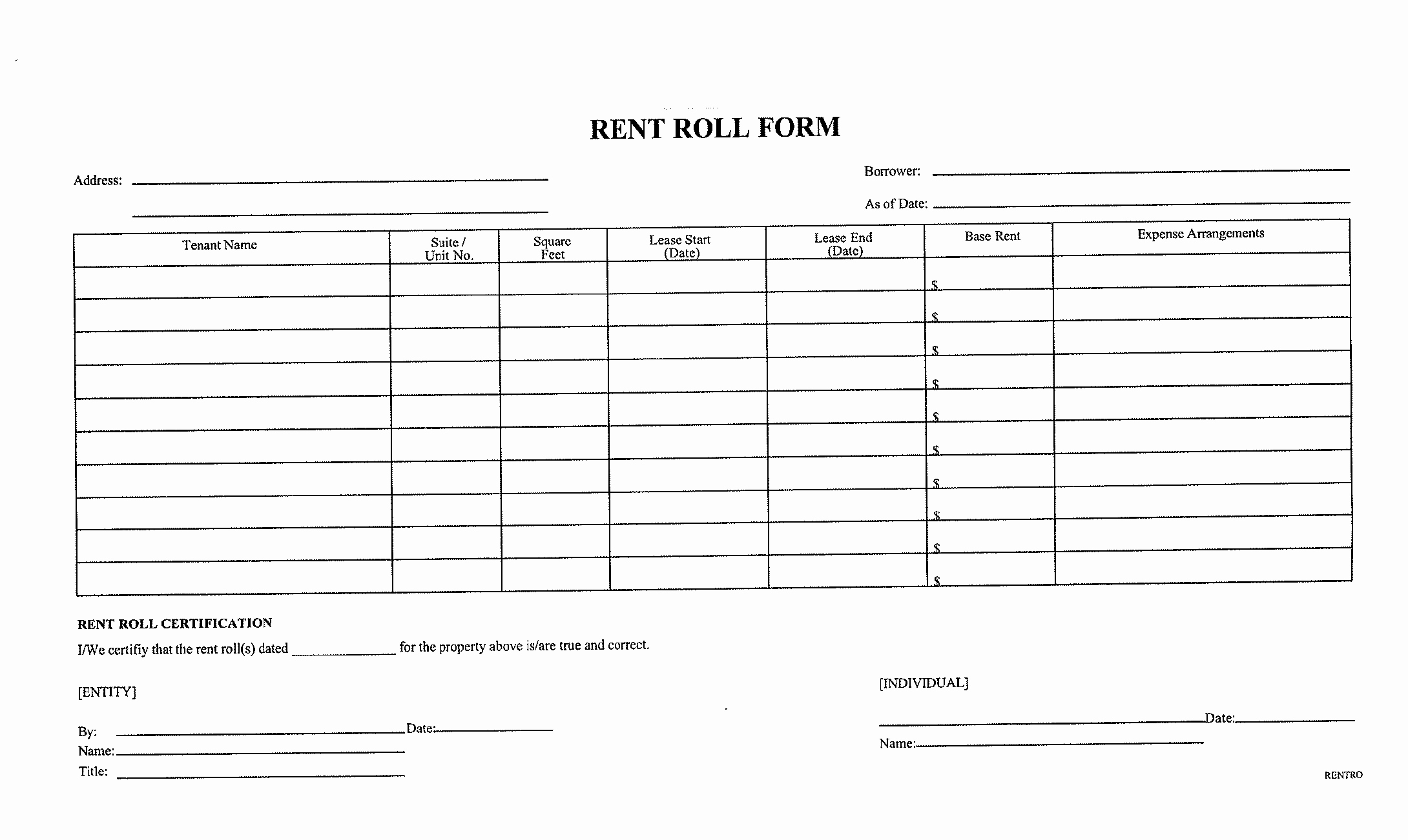 Apartment Rent Roll Template New Rent Roll Templates Find Word Templates