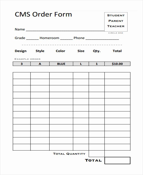 Apparel order form Template Inspirational 9 Clothing order forms Free Samples Examples format