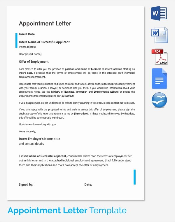 Appointment Confirmation Email Template Awesome 29 Sample Appointment Letters to Download