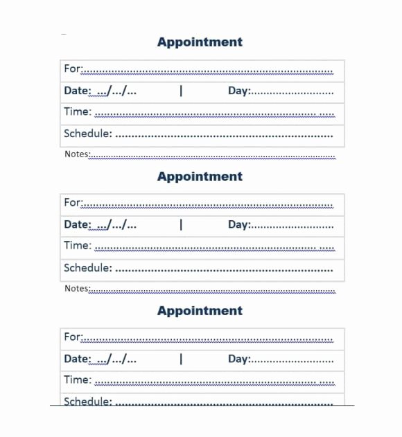 Appointment Reminder Card Template Fresh Appointment Reminder Card Template Business Templates Best