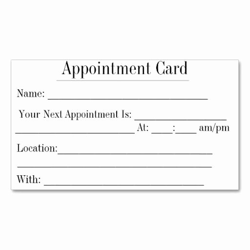 Appointment Reminder Card Template Lovely 366 Best Images About Appointment Reminder Business Cards