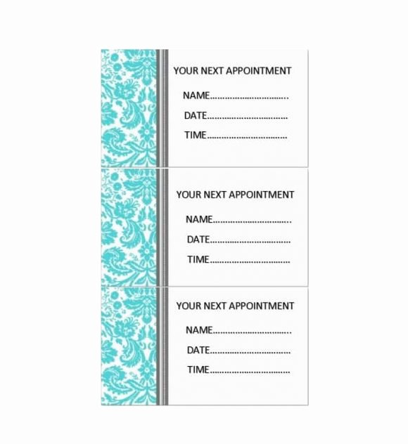 Appointment Reminder Card Template New 40 Appointment Cards Templates &amp; Appointment Reminders