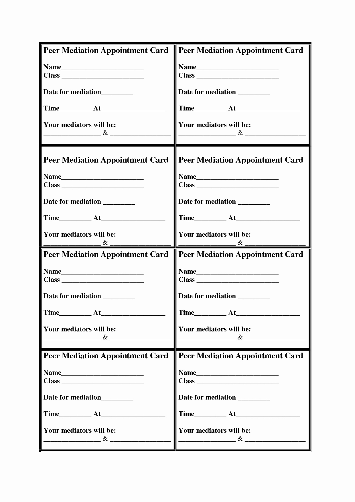 Appointment Reminder Cards Template Best Of 9 Best Of Reminder Card Templates Printable